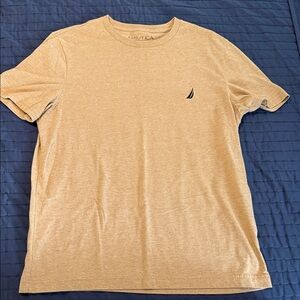 Nautica Men's Beige Short Sleeve Tee